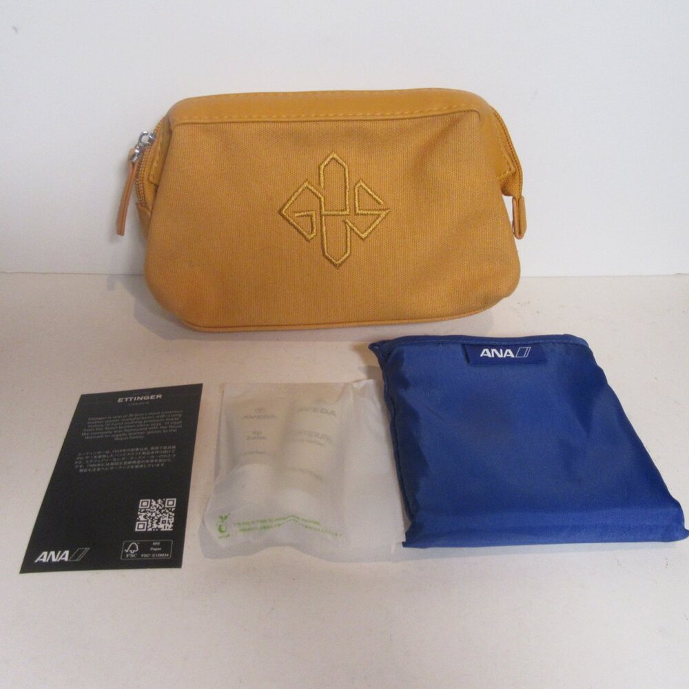 ANA Business Class Amenity Pouch 2025 New  - ANA X Ettinger Mustard Yellow